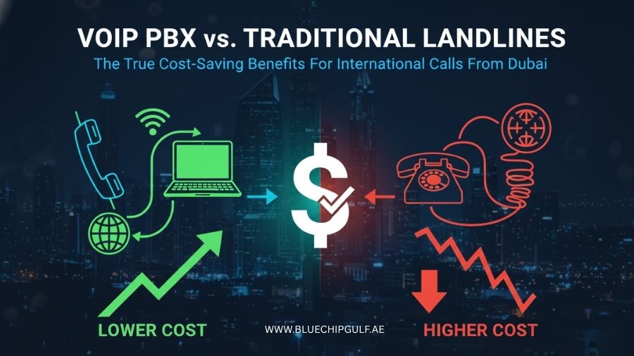 VoIP PBX vs. Traditional Landlines – The True Cost-Saving Benefits For International Calls From Dubai